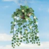 Collections Etc Artificial Ivy Hanging Plant With LED Lights 8 X 8 X 27.5 Green