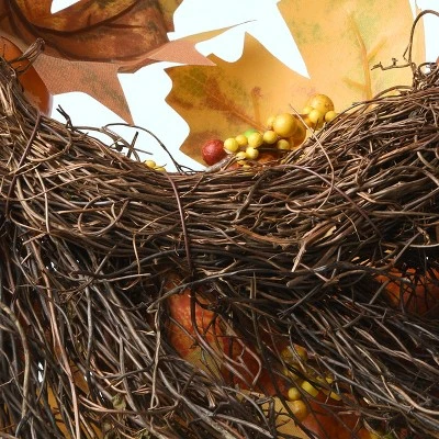 National Tree Company Artificial Autumn Wreath, Decorated With Pumpkins, Gourds, Berry Clusters, Maple Leaves, Autumn Collection, 22 In 4 National Tree Company Artificial Autumn Wreath, Decorated With Pumpkins, Gourds, Berry Clusters, Maple Leaves, Autumn Collection, 22 In - Image 4