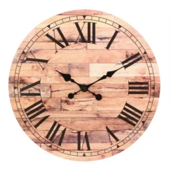 Wooden Roman Numeral Wall Clock Brown - Stonebriar Collection -Home Improvement Store GUEST 02421bc0 a7a2 4102 a370 2f2beff226f0