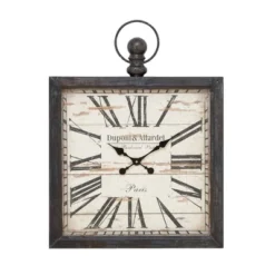 Metal Pocket Watch Style Wall Clock Brown - Olivia & May 14 Metal Pocket Watch Style Wall Clock Brown - Olivia & May -Home Improvement Store GUEST 033d2ca7 f1d3 4a69 8e69 e9f9507b390e