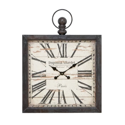 Metal Pocket Watch Style Wall Clock Brown - Olivia & May 7 Metal Pocket Watch Style Wall Clock Brown - Olivia & May - Image 7