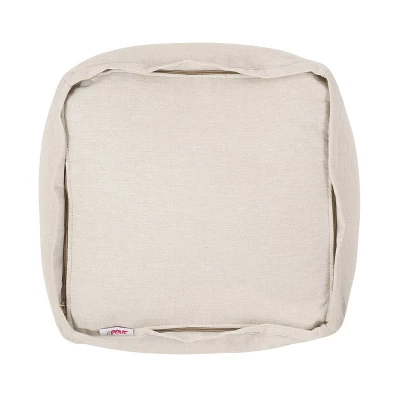 Tattnall Contemporary Two-Tone Fabric Cube Pouf - Christopher Knight Home 4 Tattnall Contemporary Two-Tone Fabric Cube Pouf - Christopher Knight Home - Image 4
