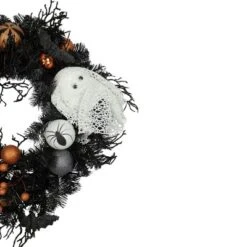 Northlight Orange Ornaments And Ghost Halloween Pine Wreath, 24-Inch, Unlit -Home Improvement Store GUEST 04fa03cc 22f3 467d 96dc a52b2299261a