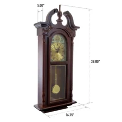 Bedford Clock Collection 38 Inch Chiming Pendulum Wall Clock In Cherry Oak Finish -Home Improvement Store GUEST 06e42676 6dff 4b5c a918 22b7e40ce21a