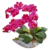 Nearly Natural 16-in Phalaenopsis Orchid Artificial Arrangement In Vase