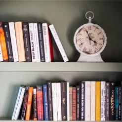 Round Worn Faith Table Clock White - Stonebriar Collection -Home Improvement Store GUEST 0848536c c764 4857 a1f8 1397f6192c4d