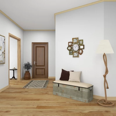 Metal 8 Photo Openings Wall Clock Green - Olivia & May 9 Metal 8 Photo Openings Wall Clock Green - Olivia & May - Image 9