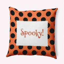 16"x16" Halloween 'Spooky' Dots Square Throw Pillow - E By Design 15 16"x16" Halloween 'Spooky' Dots Square Throw Pillow - E By Design -Home Improvement Store GUEST 0a4988af acf1 4bd1 ad2e dcb32913054d