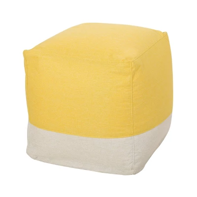 Tattnall Contemporary Two-Tone Fabric Cube Pouf - Christopher Knight Home 10 Tattnall Contemporary Two-Tone Fabric Cube Pouf - Christopher Knight Home - Image 10
