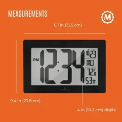 Marathon Atomic 9 Inch Wall Clock Stainless Steel Finish With Stand & 8 Time Zones -Home Improvement Store GUEST 0de2a3b4 d8cd 4dc2 ae7f 5b0dde11f4f3