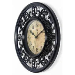 12" Sofia Wall Clock Brown - Infinity Instruments -Home Improvement Store GUEST 0e109cc4 dd98 4c46 8ea2 4f7b1b02048a