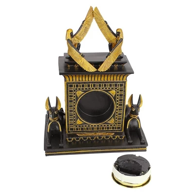 Design Toscano Temple Of Anubis Egyptian Revival Sculptural Clock 7 Design Toscano Temple Of Anubis Egyptian Revival Sculptural Clock - Image 7