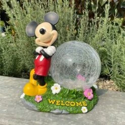 Disney 10" Fiberglass/Polyester Mickey Mouse Solar Garden Statue With Crackle Glass Ball -Home Improvement Store GUEST 10cb9760 2d50 47ea a968 ed8d9c9e006a