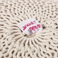 Barwick Modern Knitted Round Pouf Ivory - Christopher Knight Home -Home Improvement Store GUEST 1125e82d 7610 4a55 9901 7f5094d02340