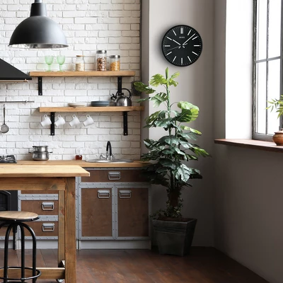 Seiko 12" Landon Black Wall Clock With White Markers 2 Seiko 12" Landon Black Wall Clock With White Markers - Image 2