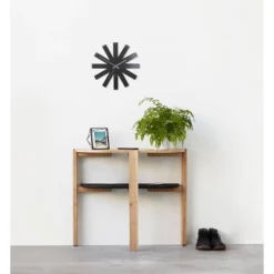 Ribbon Wood Wall Clock Black - Umbra -Home Improvement Store GUEST 12c94863 11e2 4dc6 b693 1bc2de57fc82