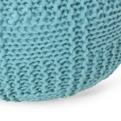Hortense Modern Knitted Cotton Round Pouf - Christopher Knight Home -Home Improvement Store GUEST 15915b87 8bb3 463f 9424 5f99da0813b7