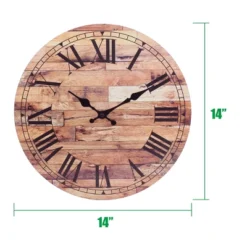 Wooden Roman Numeral Wall Clock Brown - Stonebriar Collection -Home Improvement Store GUEST 15bce80d b8a3 48ff aeb9 70a7726512c6