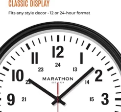 Marathon Jumbo 20 Inch Silent Analog Clock Easy To Read & Mount With Water-Resistant Casing -Home Improvement Store GUEST 170d6cfc 63d3 49fe 9094 d79a462248ff