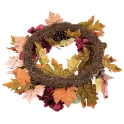 Northlight Orange And Burgundy Fall Harvest Artificial Floral And Pinecone Wreath, 22-Inch 5 Northlight Orange And Burgundy Fall Harvest Artificial Floral And Pinecone Wreath, 22-Inch -Home Improvement Store GUEST 1803c2d3 c450 4d98 b116 d0fb9cbe34f2