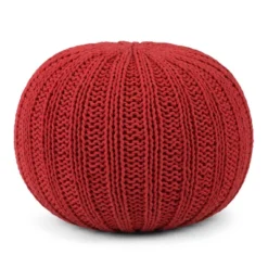 Grandville Hand Knit Round Pouf - WyndenHall -Home Improvement Store GUEST 186cfce4 54b7 4659 ac32 db3a5e186be0