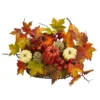 Nearly Natural 9-in Pumpkin, Gourd, Berry And Maple Leaf Artificial Arrangement