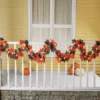 Collections Etc Halloween Lighted Leaf Garland Decoration