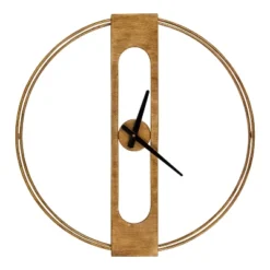 22" X 22" Urgo Numberless Metal Wall Clock Gold - Kate & Laurel All Things Decor