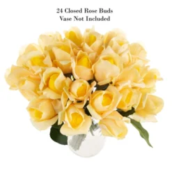 Rose Artificial Flowers - 24Pc Real Touch 11.5-Inch Fake Flower Set With Stems For Home Décor, Wedding, Or Bridal/Baby Showers By Pure Garden (Yellow) -Home Improvement Store GUEST 1e9bc6b0 5fcc 424a 82f1 9c57e37f9ee0