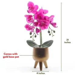 Forever Leaf Artificial Purple Orchid Plant For Decoration In Vase, Indoor Artificial Plant For Home Decor -Home Improvement Store GUEST 1ede3182 2571 4519 aaf8 37f618292a13