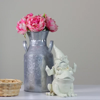 Northlight 9.75" Spring Weathered Frog And Gnome Outdoor Patio Garden Statue - Ivory 1 Northlight 9.75" Spring Weathered Frog And Gnome Outdoor Patio Garden Statue - Ivory
