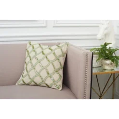 EY Essentials 16" X 16" Sea Glass Ripple Pillow -Home Improvement Store GUEST 21c00432 33f2 4b4d bf57 0a0b986e614e