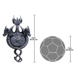 Design Toscano Past, Present, Future Sculptural Dragon Wall Clock