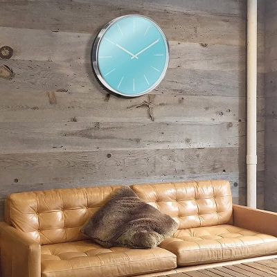 20" Simplistic Wall Clock Blue/Silver - Stonebriar Collection 4 20" Simplistic Wall Clock Blue/Silver - Stonebriar Collection - Image 4