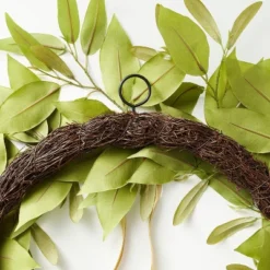 Oversized Fall Leaf Wreath With Velvet Ribbon Green - Threshold™ Designed With Studio McGee -Home Improvement Store GUEST 2574e576 e2c8 4665 b173 b91d3a283a6d