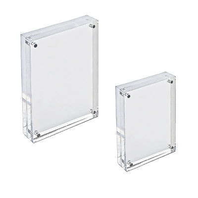 Azar Displays Clear Acrylic Magnetic Photo Block Frame Set With 4x6 And 5x7 Size Frames 1 Azar Displays Clear Acrylic Magnetic Photo Block Frame Set With 4x6 And 5x7 Size Frames