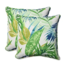Soleil 2pc Outdoor Throw Pillows - Blue/Green - Pillow Perfect -Home Improvement Store GUEST 29346f1c 4bb2 4f91 8cdc 52d32dcc4ea6
