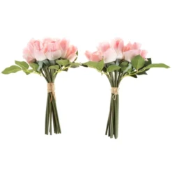 Artificial Rose Bud Bundles ? 24PC Real Touch Fake 11.5-Inch Flowers With Stems For Home Décor, Wedding, Or Bridal/Baby Showers By Pure Garden (Pink) -Home Improvement Store GUEST 294d9b5b f248 4706 9743 cf0040ea8977
