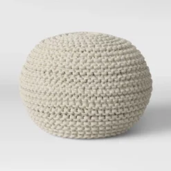 Cloverly Chunky Knit Pouf - Threshold™ -Home Improvement Store GUEST 298c80e6 7902 4452 b21d 0b330077374e