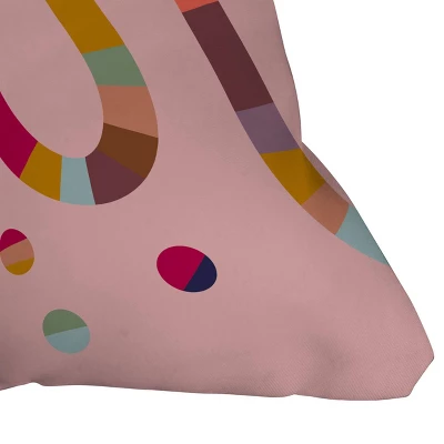 16"x16" Amber Young Striped Noods Square Throw Pillow Pink - Deny Designs 2 16"x16" Amber Young Striped Noods Square Throw Pillow Pink - Deny Designs - Image 2