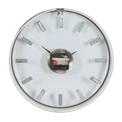14" X 14" Round Aluminum Wall Clock With Clear Face - Olivia & May -Home Improvement Store GUEST 2b65d50f 0956 46af 99d2 bf8cf412e29d