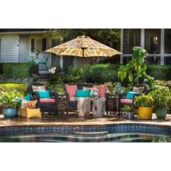 Alatriste 2pc Outdoor/Indoor Throw Pillows Ivory - Pillow Perfect