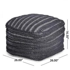 Square Brady Boho Handcrafted Large Fabric Pouf - Christopher Knight Home -Home Improvement Store GUEST 2eed2d1e 903b 4b6a 987b 11c834041f24