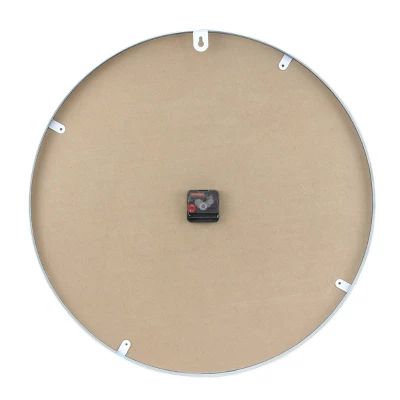 24" Minimalist Open Face Wall Clock White/Brown - Stonebriar Collection 2 24" Minimalist Open Face Wall Clock White/Brown - Stonebriar Collection - Image 2