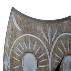Handcarved White Wood Battery Operated Owl Table Clock - Foreside Home & Garden -Home Improvement Store GUEST 31e2a17f b628 41bc a729 fbb560fa3db5