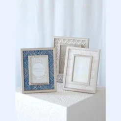 Shiraleah Blue Eden Woven 4x6 Picture Frame