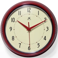 9.5" Retro Metal Wall Clock - Infinity Instruments -Home Improvement Store GUEST 3260e04c dec2 48d6 9ad6 82c2542860f5