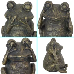 Sunnydaze Decor Sunnydaze 14" Indoor/Outdoor 3 Wise Frogs Statue Trio Set - Hear No Evil, See No Evil, Speak No Evil -Home Improvement Store GUEST 32f3ab3d 561f 49d2 b4ed ae2a8ee750cd