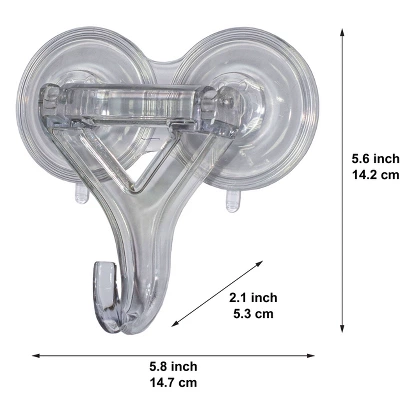 Lites-Up 2ct Heavy Duty Double Suction Cup Clamp Wreath Hanger 2 Lites-Up 2ct Heavy Duty Double Suction Cup Clamp Wreath Hanger - Image 2