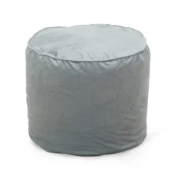 Gwinnett Modern Velveteen Cylinder Pouf - Christopher Knight Home -Home Improvement Store GUEST 340b110f 63d0 463c 806c a3724e436649